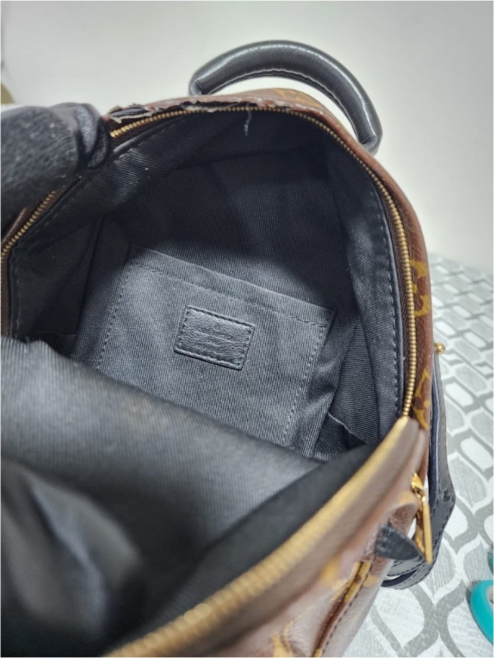 Authentic LOUIS VUITTON Monogram Palm Springs Mini Backpack Brown - Picture 8 of 16